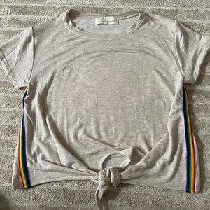 Vintage Havana oatmeal with rainbow sides tee